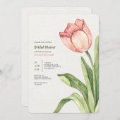 Invitation à la douche nuptiale de Tulip rose (Devant / Derrière)