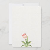 Invitation à la douche nuptiale de Tulip rose (Dos)