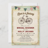 Invitation à la douche nuptiale de voyage à vélo v (Devant)
