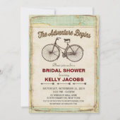 Invitation à la douche nuptiale de voyage à vélo v (Devant)
