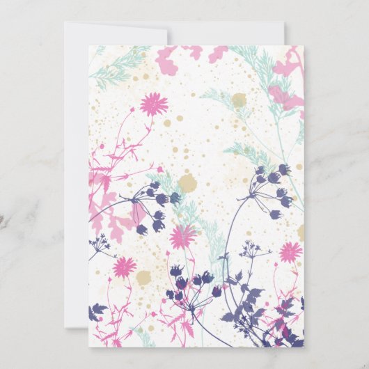 Invitation à la douche nuptiale de Whimsical Botan (Dos)