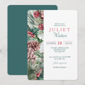 Invitation à la douche nuptiale de Winter Boughs (Devant / Derrière)