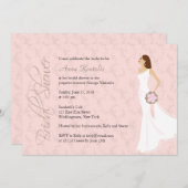 Invitation à la douche nuptiale d'élégance moderne (Devant / Derrière)