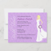 Invitation à la douche nuptiale d'élégance moderne (Devant)