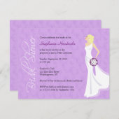 Invitation à la douche nuptiale d'élégance moderne (Devant / Derrière)