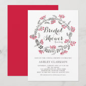 Invitation à la douche nuptiale des baies d'hiver (Devant / Derrière)