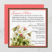 Invitation à la douche nuptiale des bourdons Vinta (Devant / Derrière)