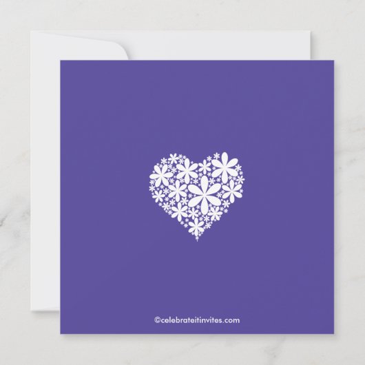 Invitation à la douche nuptiale des Coeurs de la m (Dos)