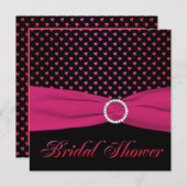 Invitation à la douche nuptiale des Coeurs rouges, (Devant / Derrière)