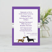 Invitation à la douche nuptiale des Dachshunds vio (Debout devant)