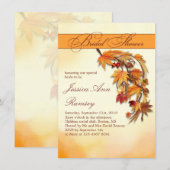 Invitation à la douche nuptiale des feuilles d'aut (Devant / Derrière)