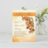 Invitation à la douche nuptiale des feuilles d'aut (Debout devant)