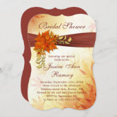 Invitation à la douche nuptiale des feuilles d'aut (Devant / Derrière)