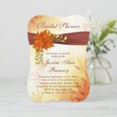 Invitation à la douche nuptiale des feuilles d'aut (Debout devant)