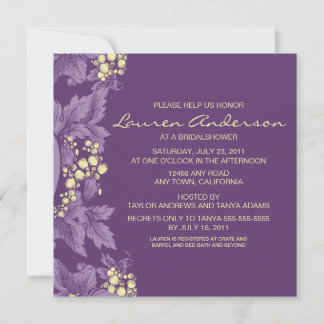 Invitation à la douche nuptiale des Feuilles de ra