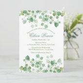 Invitation à la douche nuptiale des Feuilles verts (Debout devant)