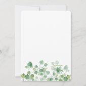 Invitation à la douche nuptiale des Feuilles verts (Dos)