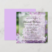 Invitation à la douche nuptiale des fleurs de Lila (Devant / Derrière)