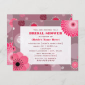 Invitation à la douche nuptiale des fleurs et des (Devant / Derrière)
