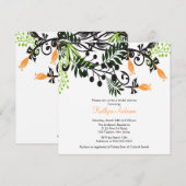 Invitation à la douche nuptiale des fleurs florale (Devant / Derrière)