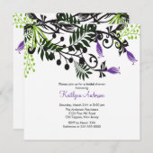 Invitation à la douche nuptiale des fleurs florale (Devant / Derrière)