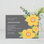 Invitation à la douche nuptiale des fleurs moderne (Debout devant)