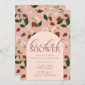 Invitation à la douche nuptiale des fraises d'été (Devant / Derrière)