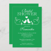 Invitation à la douche nuptiale des Inséparables m (Devant / Derrière)
