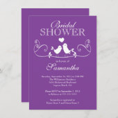 Invitation à la douche nuptiale des Inséparables m (Devant / Derrière)