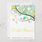 Invitation à la douche nuptiale des Inséparables v (Dos)