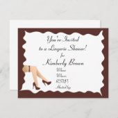 Invitation à la douche nuptiale des Jambes (Devant / Derrière)
