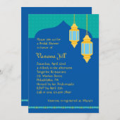 Invitation à la douche nuptiale des Lanternes maro (Devant / Derrière)