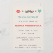 Invitation à la douche nuptiale des lèvres et mous (Devant / Derrière)
