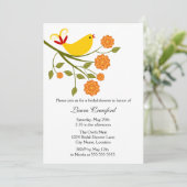 Invitation à la douche nuptiale des oiseaux chante (Debout devant)