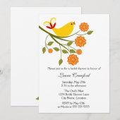 Invitation à la douche nuptiale des oiseaux chante (Devant / Derrière)