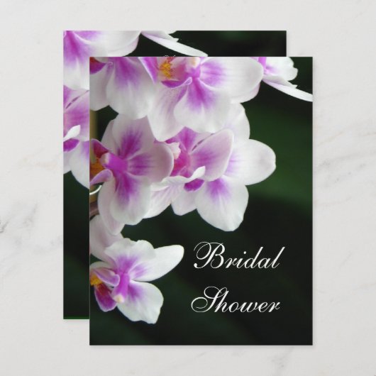 Invitation à la douche nuptiale des orchidées (Devant / Derrière)