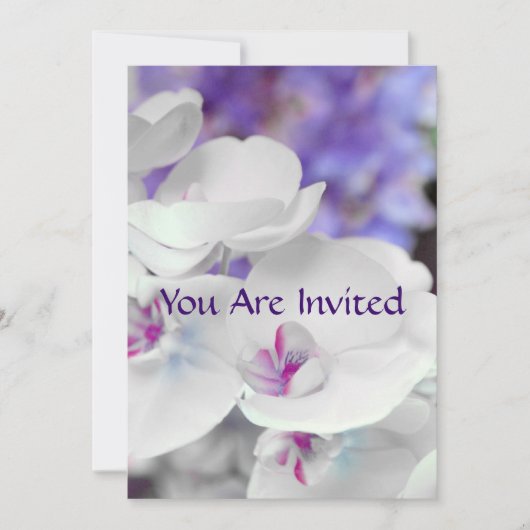 Invitation à la douche nuptiale des orchidées viol (Devant)