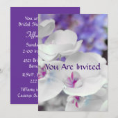Invitation à la douche nuptiale des orchidées viol (Devant / Derrière)