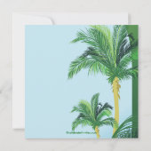 Invitation à la douche nuptiale des palmiers tropi (Dos)