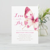 Invitation à la douche nuptiale des papillons card (Debout devant)