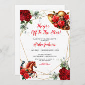 Invitation à la douche nuptiale des Roses rouges e (Devant / Derrière)