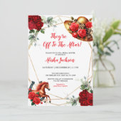 Invitation à la douche nuptiale des Roses rouges e (Debout devant)