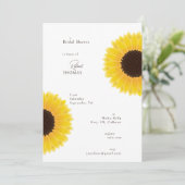 Invitation à la douche nuptiale des tournesols (Debout devant)