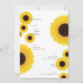 Invitation à la douche nuptiale des tournesols (Devant)
