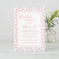 Invitation à la douche nuptiale des vaches roses