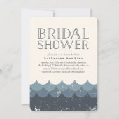 Invitation à la douche nuptiale des vagues vintage (Devant)