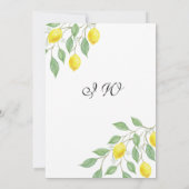 Invitation à la douche nuptiale d'été Boho Lemon (Dos)