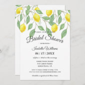 Invitation à la douche nuptiale d'été Boho Lemon (Devant / Derrière)