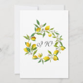 Invitation à la douche nuptiale d'été Boho Lemon (Dos)