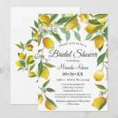 Invitation à la douche nuptiale d'été Boho Lemon (Devant / Derrière)